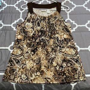 Kim Rogers Sleeveless Blouse Brown S